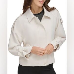 NWT DKNY Cropped Trench Coat